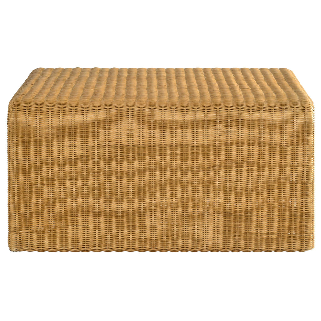 Woven Rattan Coffee Table — Natural