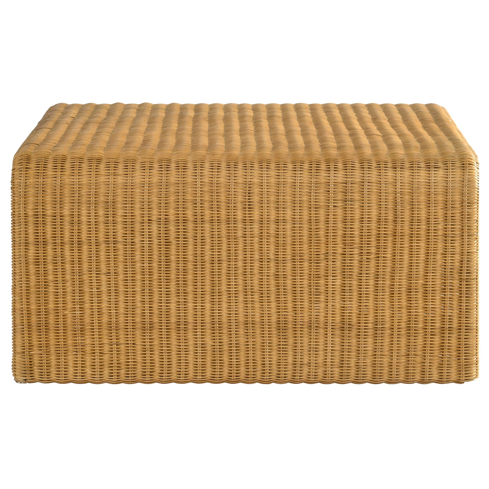 Woven Rattan Coffee Table — Natural