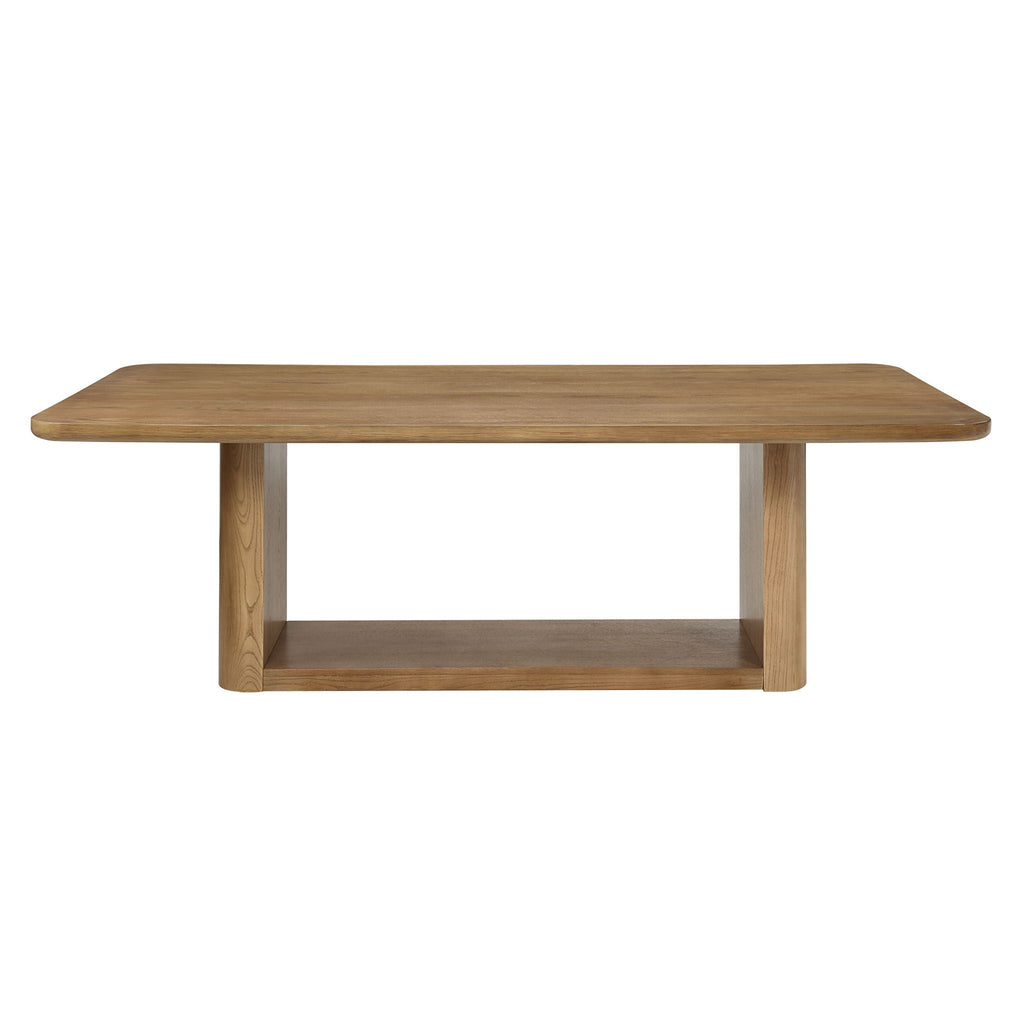 Oak Pedestal Dining Set — 7 Piece