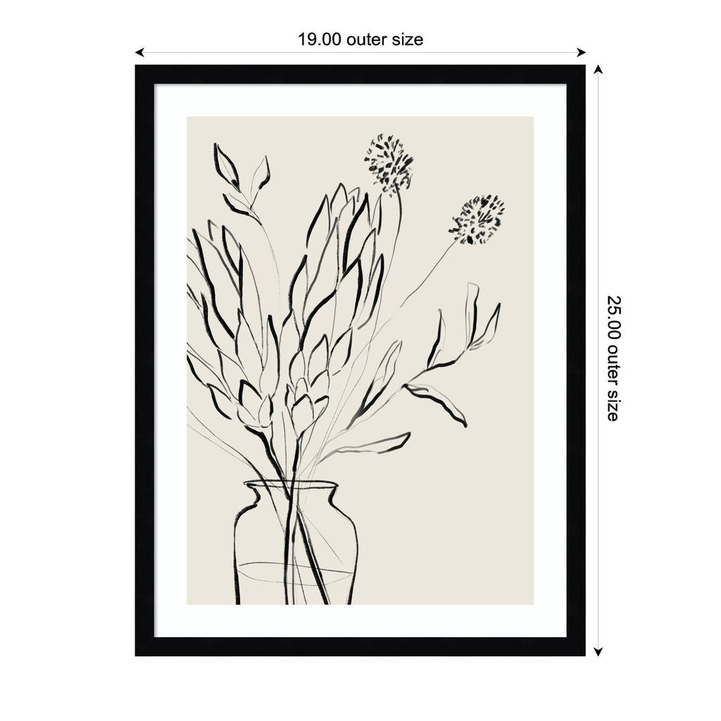 Protea Sketch No. 2 by Sara Berrenson Framed Wall Art Print