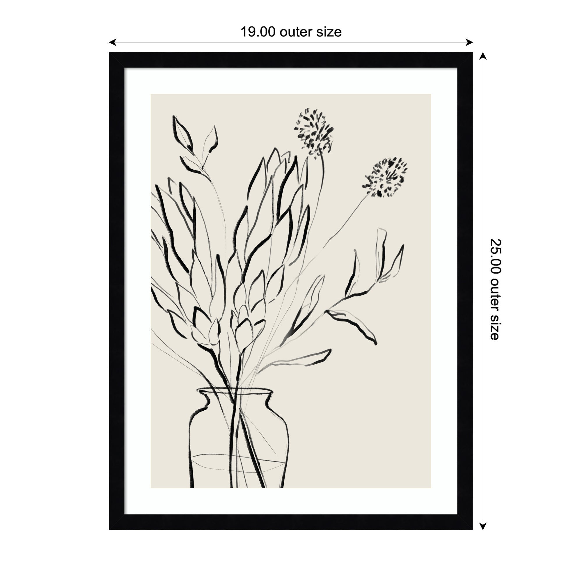 Protea Sketch No. 2 by Sara Berrenson Framed Wall Art Print