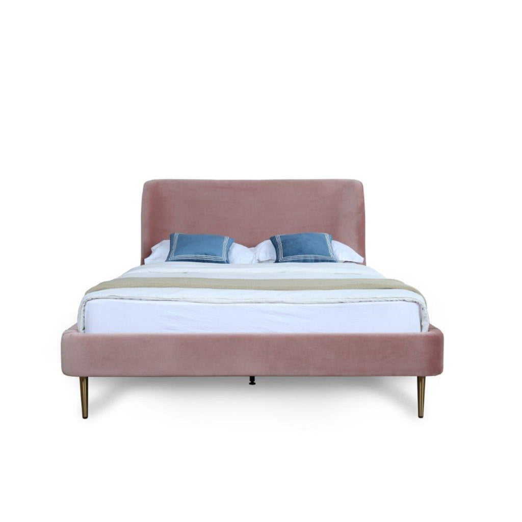 Heather - Upholstered Bed With Curved Headboard