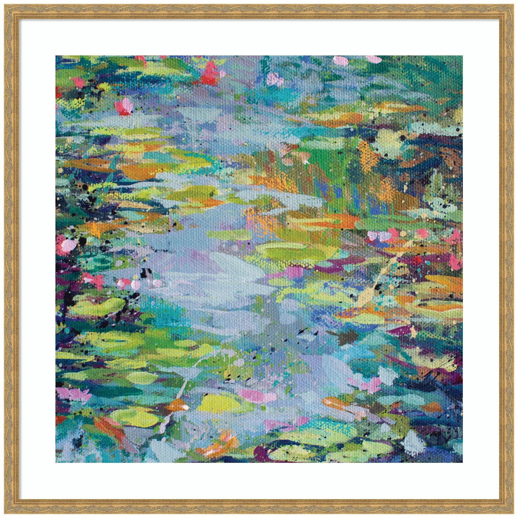 Framed Art Waterlilies at Giverny by Rachel Christopoulous