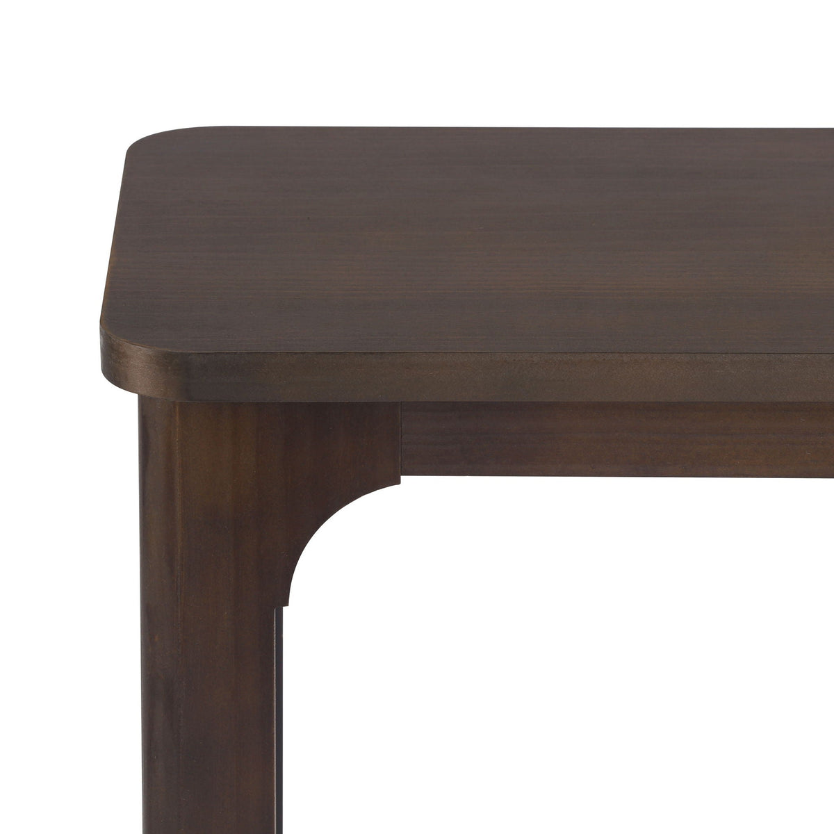 Espresso Console Table with Arched Cutouts