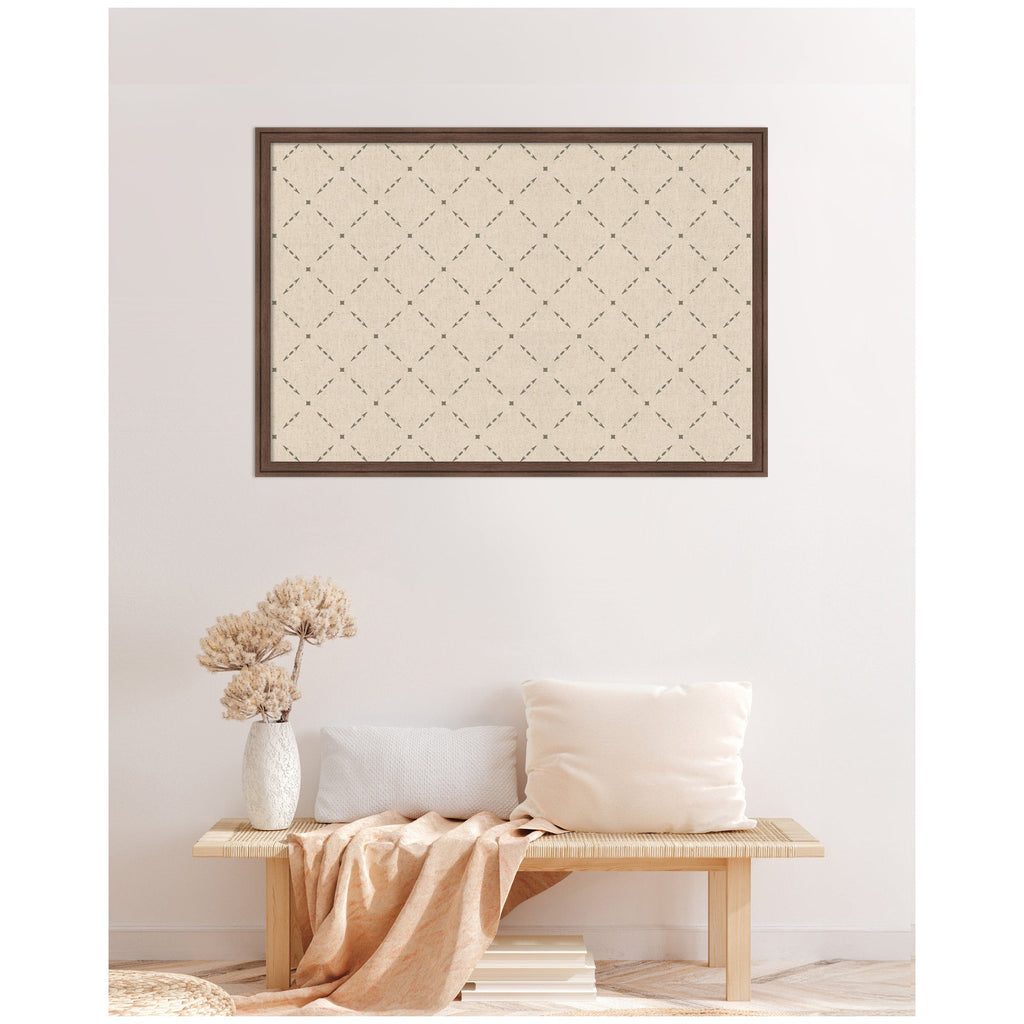 Pinboard Green Lattice Print
