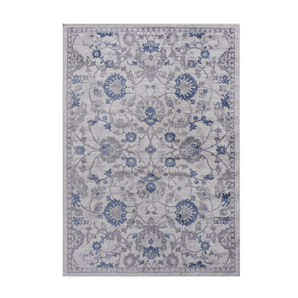 Marfi 8' x 10' Oriental Area Rug - Blue/Silver