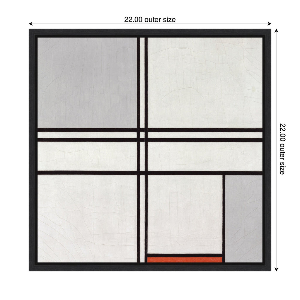 Sylvie Piet Mondrian Composition No 1 Gray Red 1935 Framed Canvas by The Art Institute of Chicago
