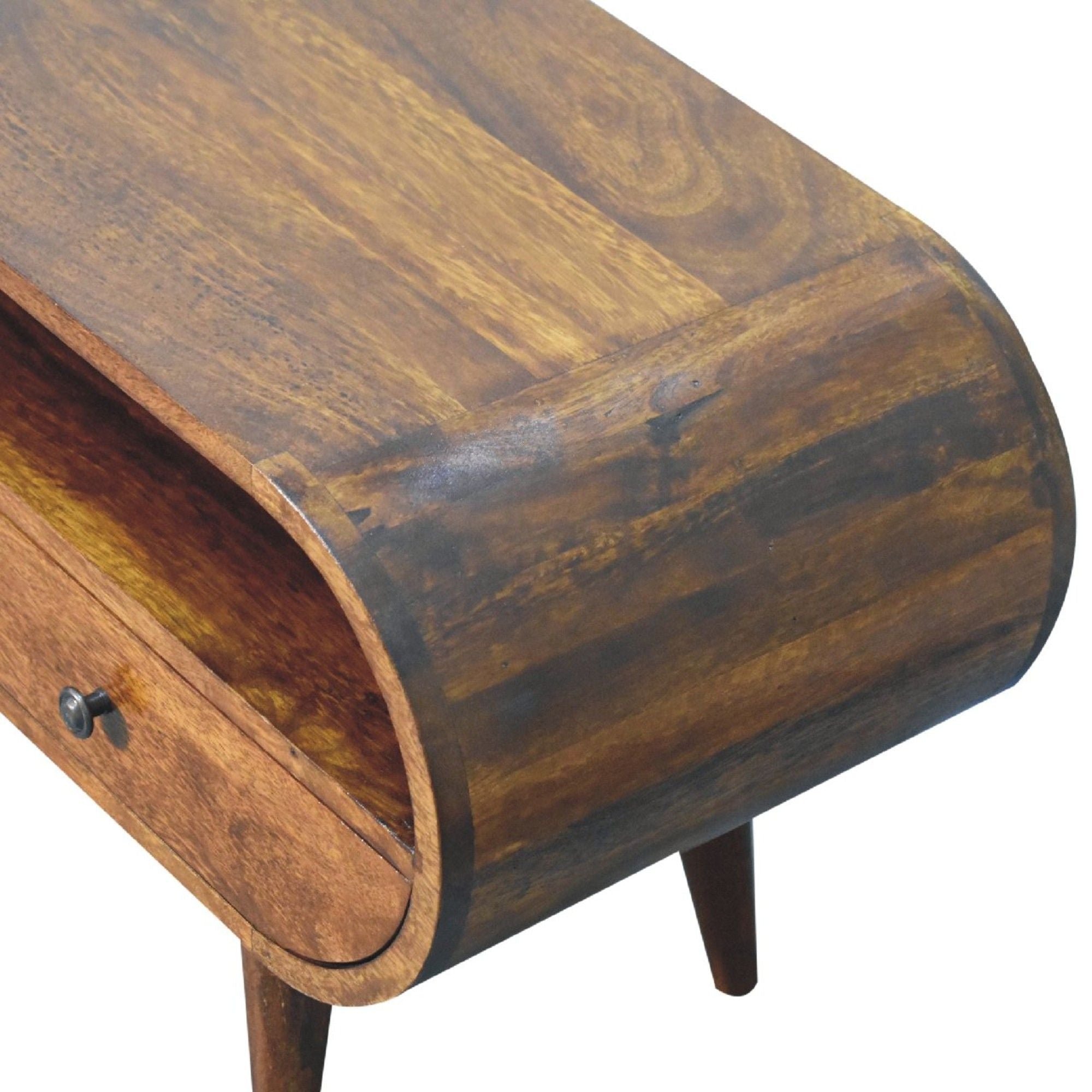 Circular Mango Wood Media Console
