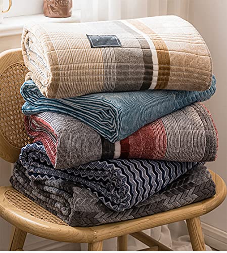 Fennco Styles Wheat Pattern Plush Extra Warm and Soft Throw Blanket 59" W x 79" L - Grey Flannel Fleece Large Blanket for Couch, Bedroom, Living Room Décor