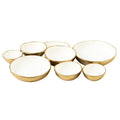 Cluster of 9 Round Serving Bowls Enamel Clusters Decorative Elegant Snack Tray