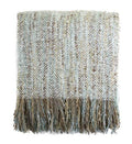 Fennco Styles Faux Mohair Shabby Chic Throw Blanket, 50"x60"