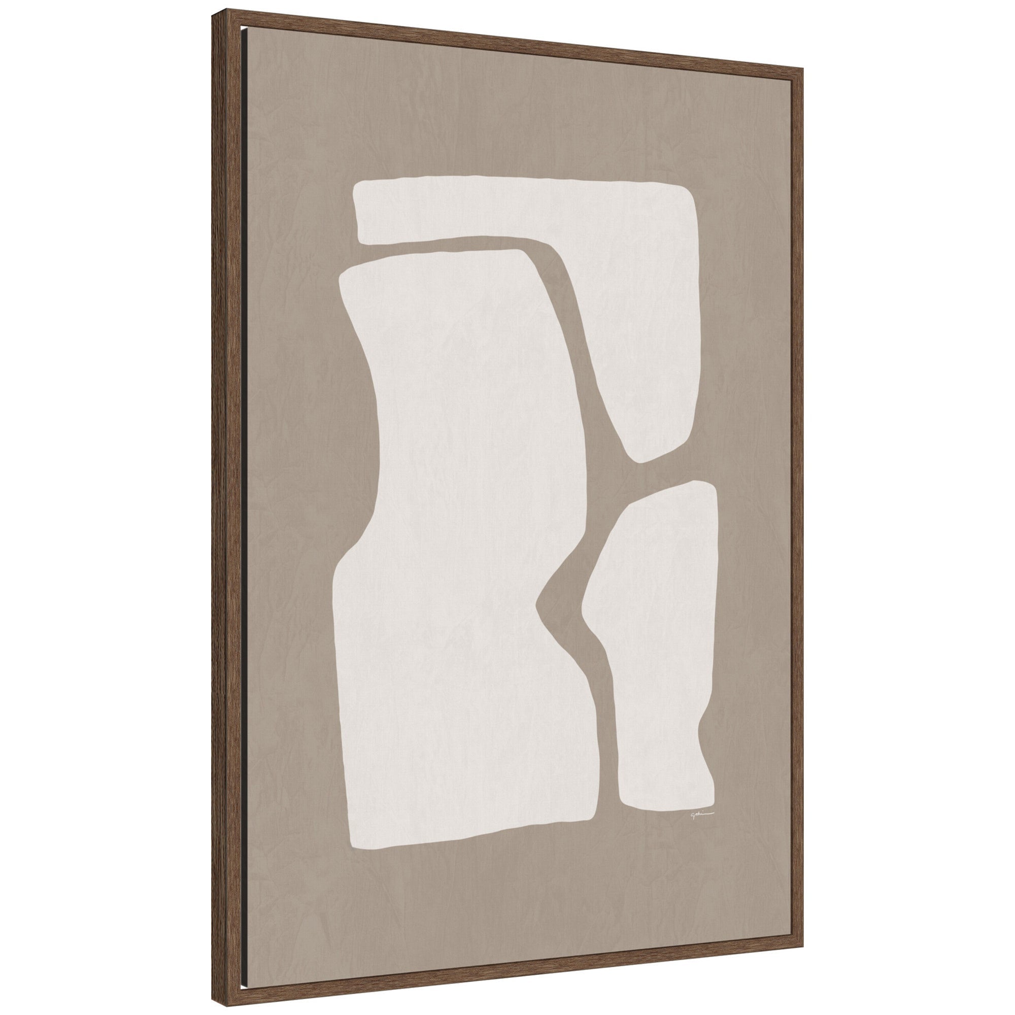 Organic Figures No. 2 by Gabrielly Guedes Framed Canvas Wall Art Print