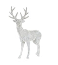 Fennco Styles Holiday Decor Sparkling Silver Studded Design Christmas Reindeer 26" H