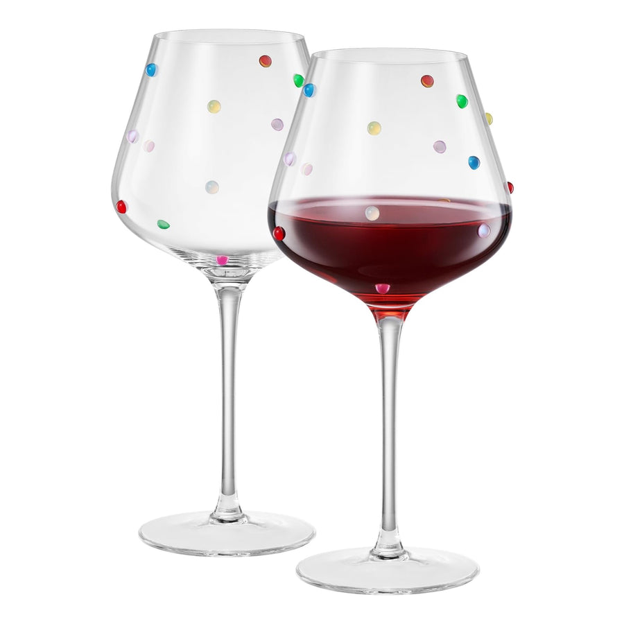 Confetti Stemmed Wine Glasses — Set of 2