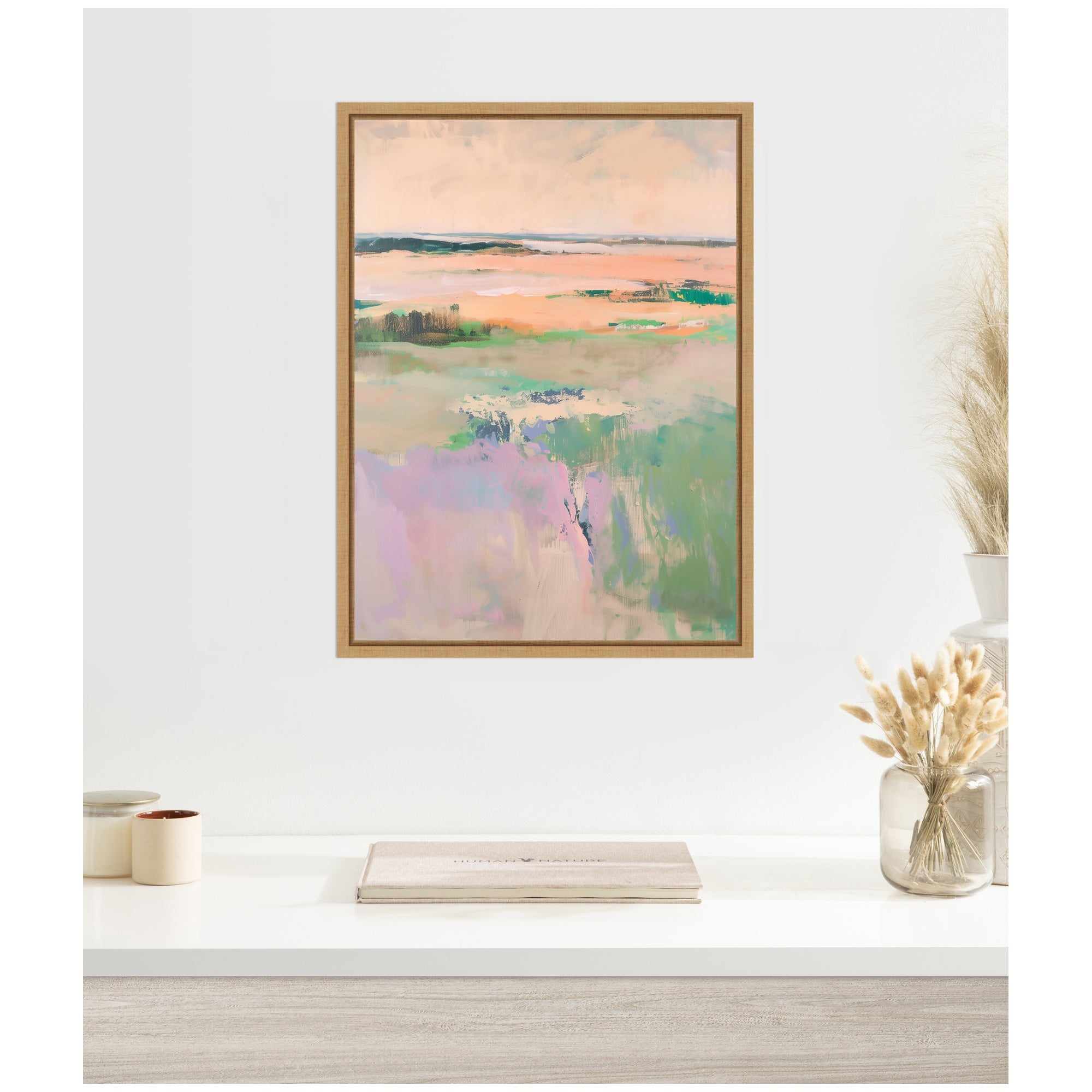 Sylvie Pastel Horizon II Framed Canvas by Amy Lighthall