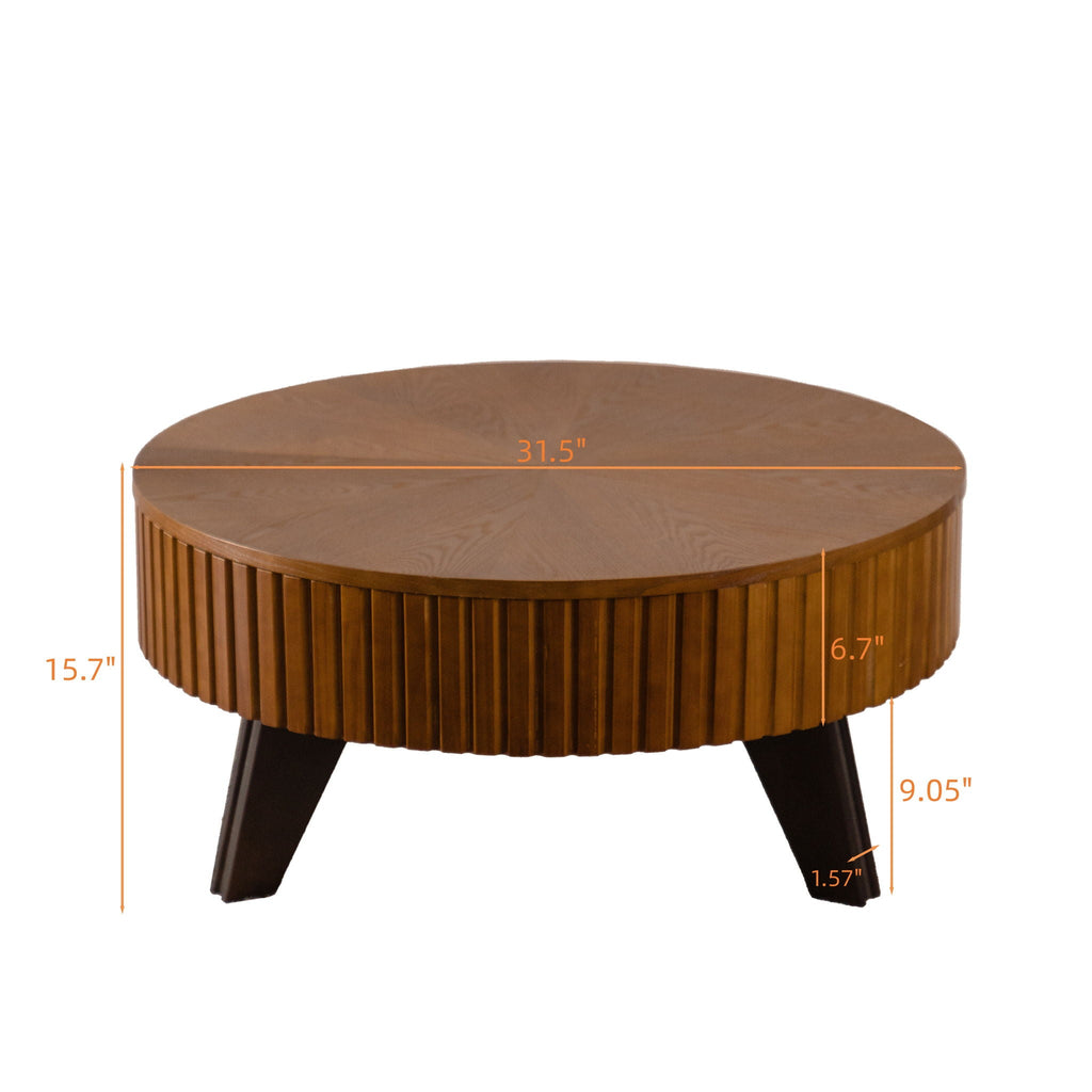 Round Wood Coffee Table