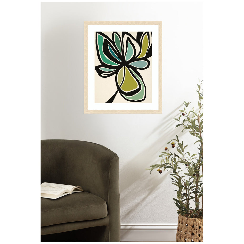 Framed Art Midnight Floral 3 by Alicia Bock