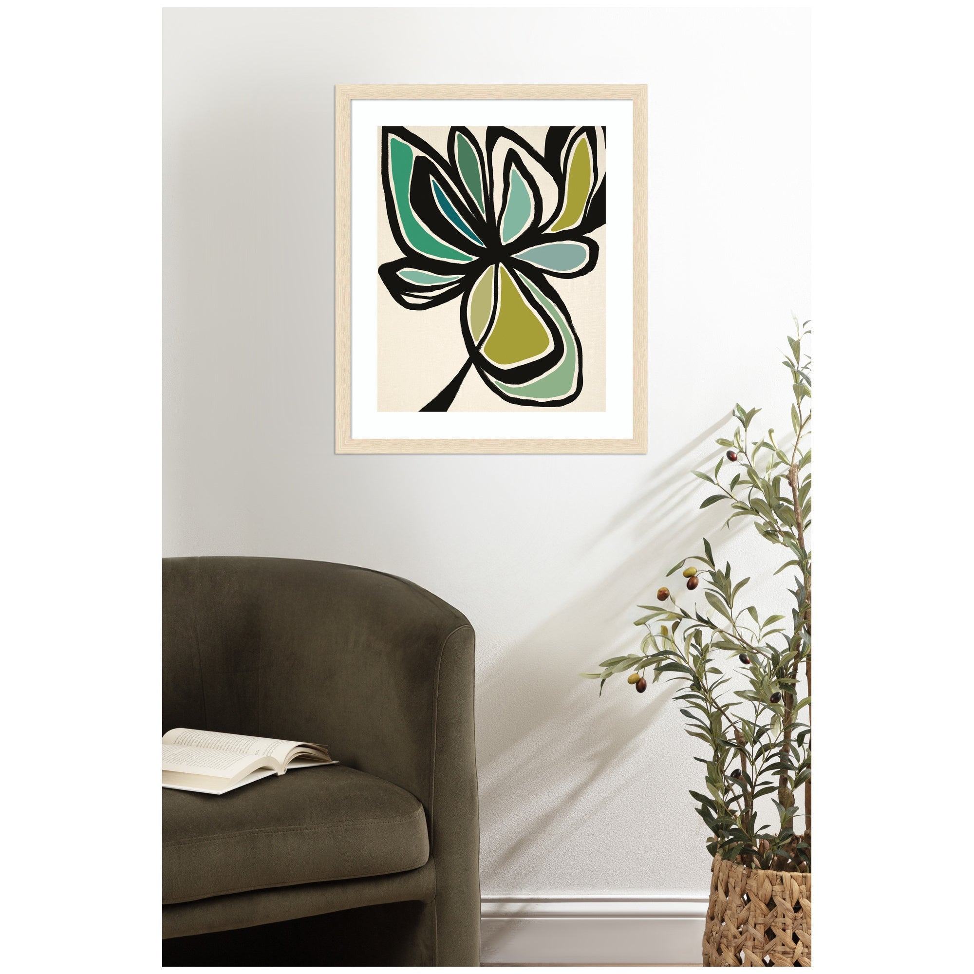 Framed Art Midnight Floral 3 by Alicia Bock