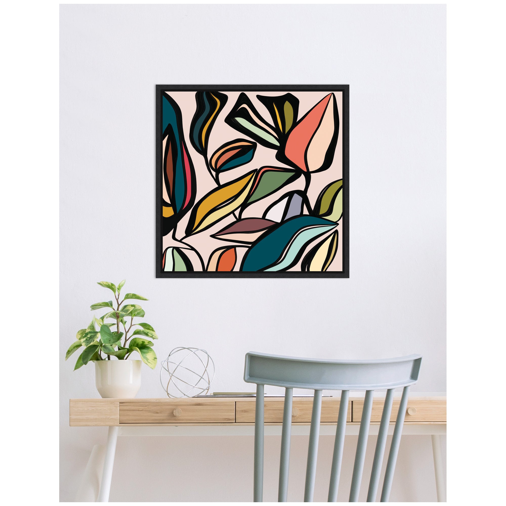 Fanciful Ficus Framed Canvas Wall Art