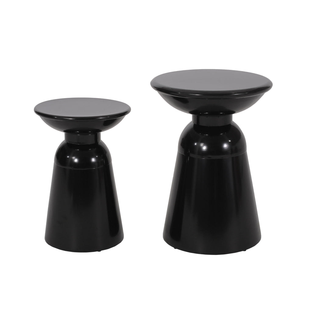 Serenita Outdoor Side Tables With Flared Design (Set of 2)