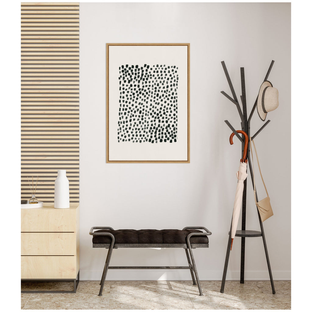 Abstract Black by Gabrielly Guedes Framed Canvas Wall Art Print