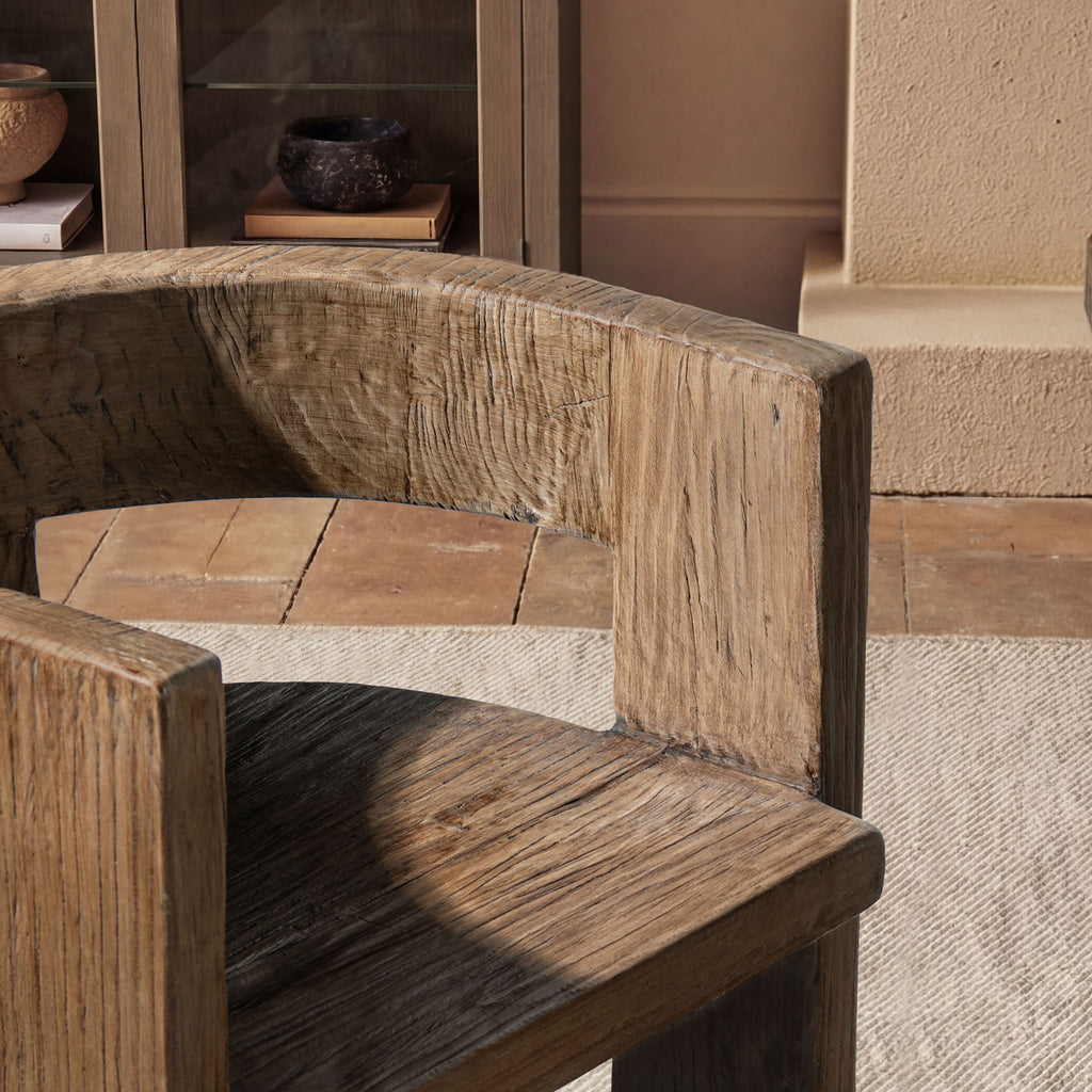 Soren Reclaimed Elm Curved Dining Chair