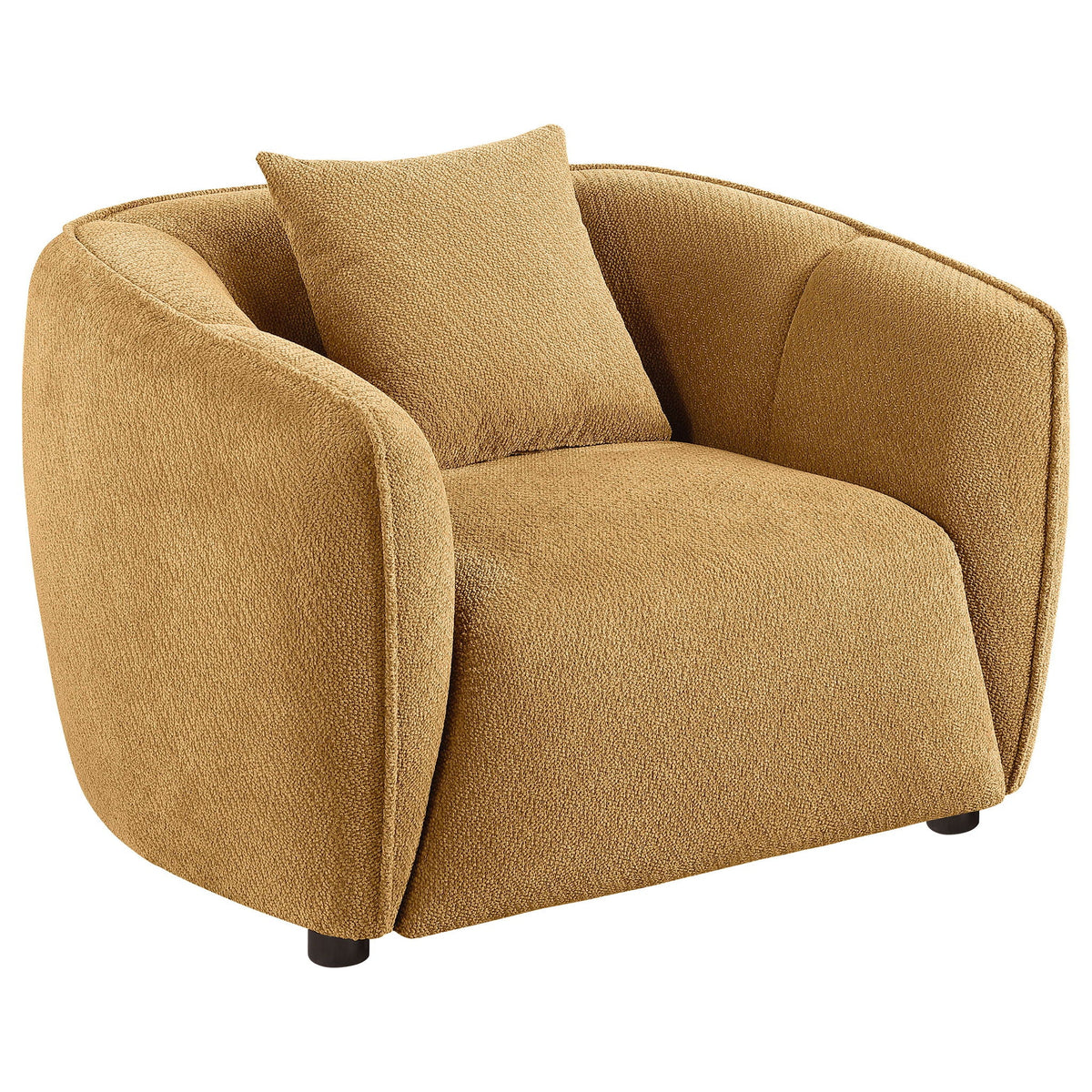 Aleisha Channel-Tufted Accent Chair — Mustard