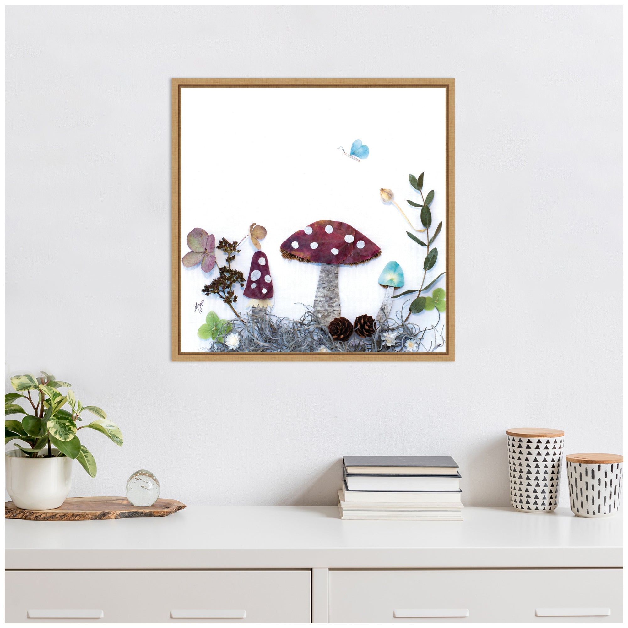 Mushroom No. 1 by Madeline Jeppesen Framed Canvas Wall Art Print