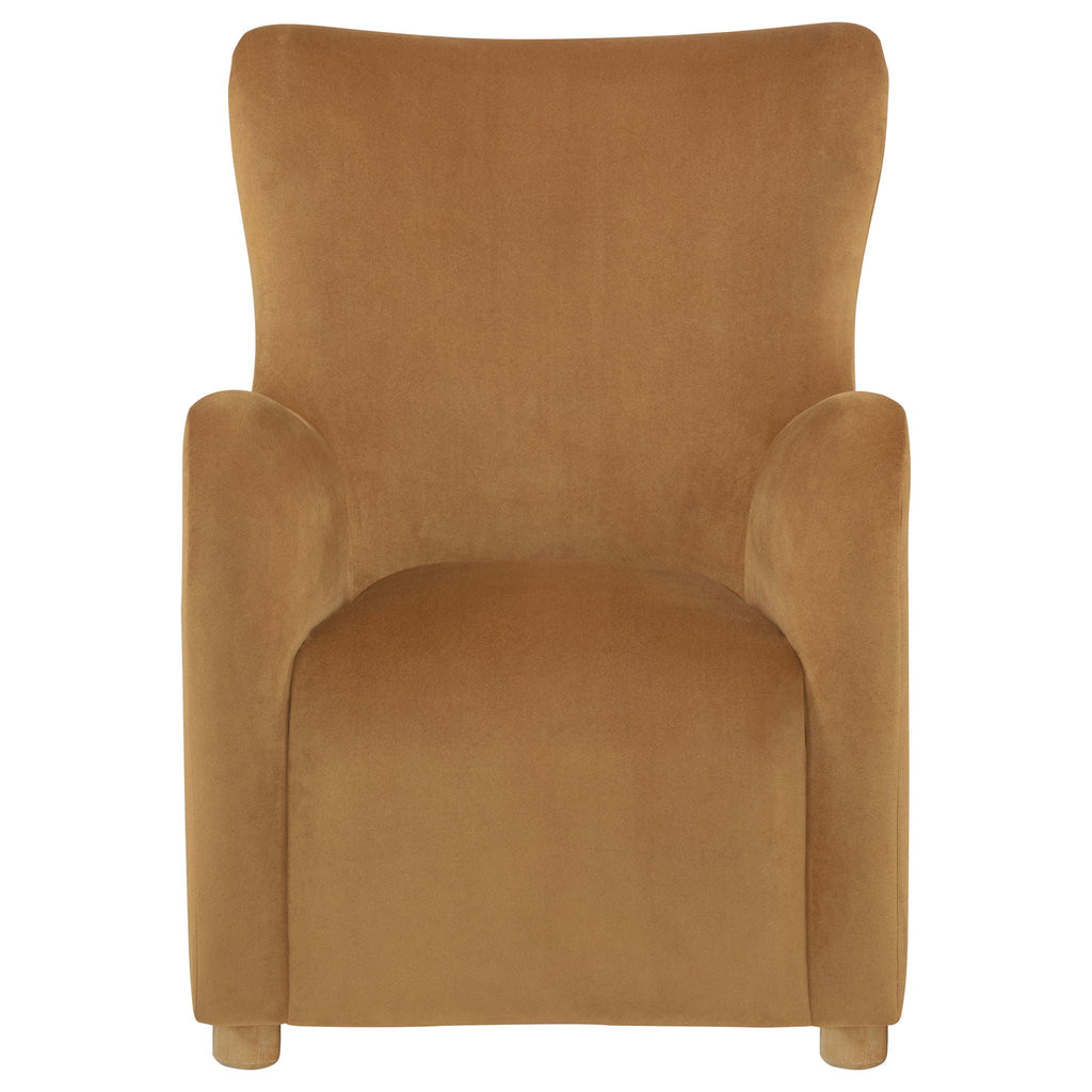 Thornton Sculptural Wingback Lounge Chair — Cognac