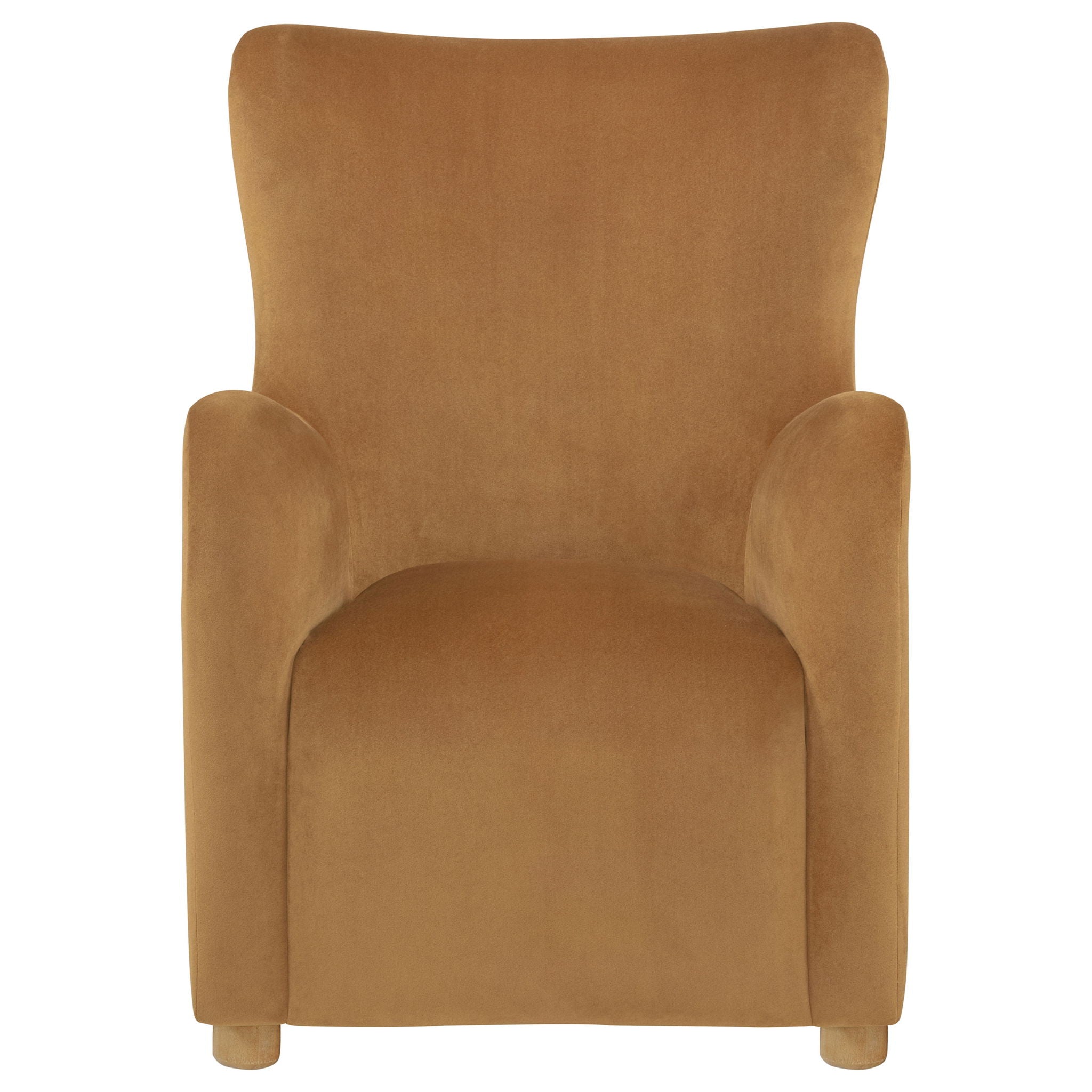 Thornton Sculptural Wingback Lounge Chair — Cognac