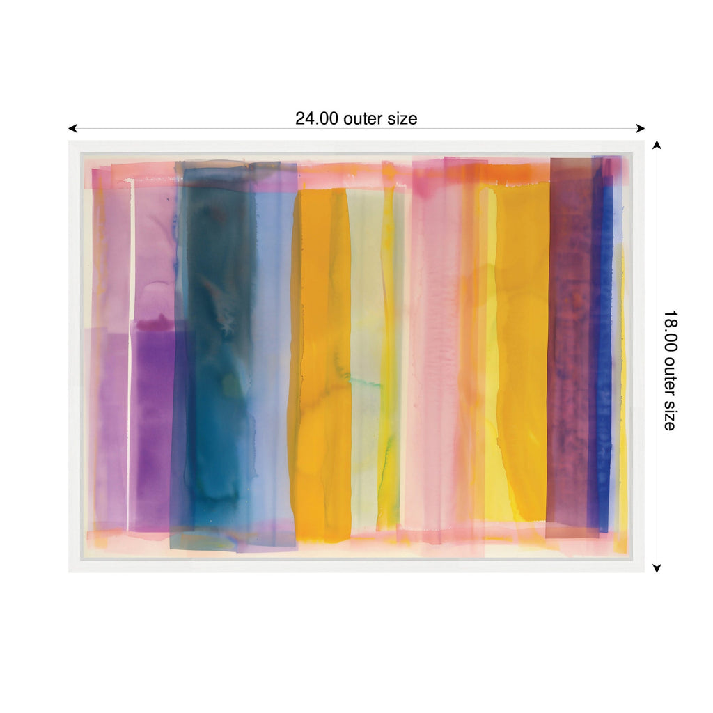 Sylvie Vibrant Lines I Framed Canvas by Amy Lighthall