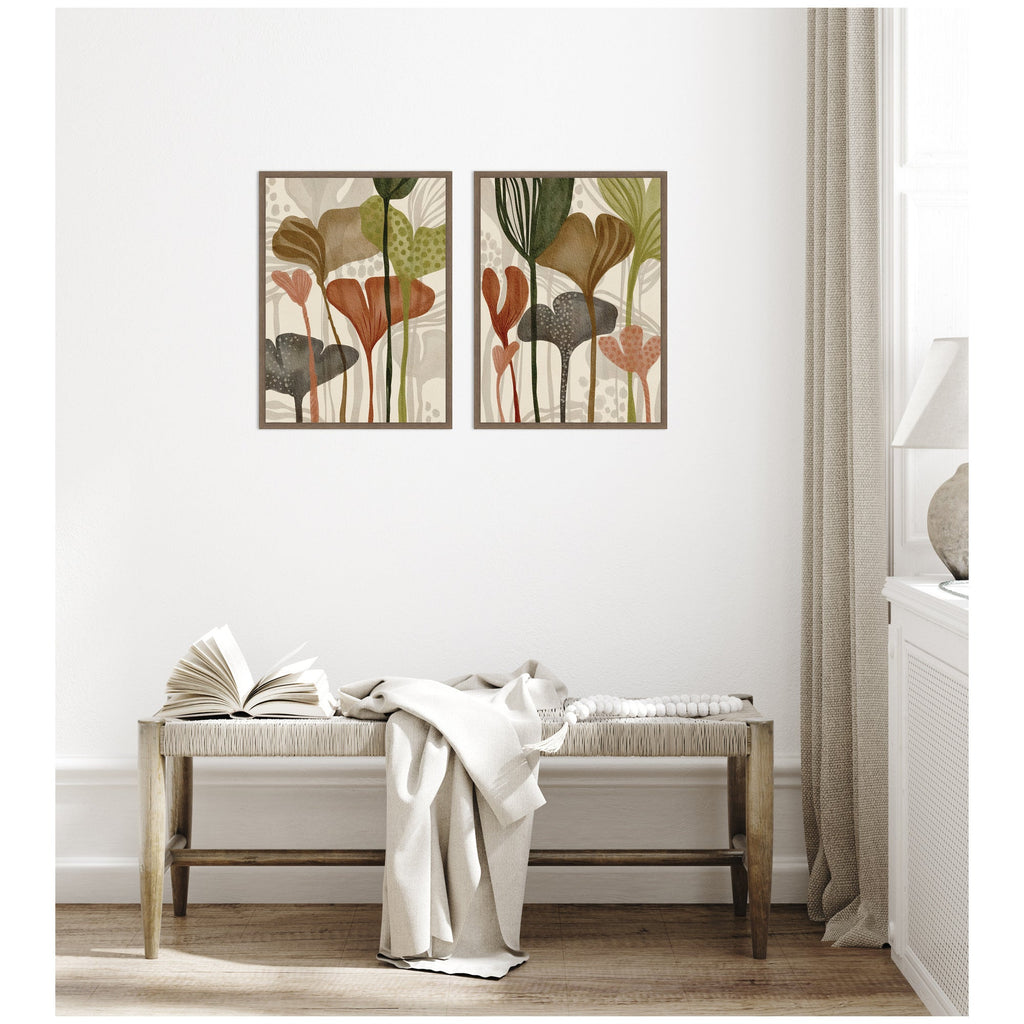 Earthen Botanicals 2 Piece Framed Canvas Wall Art Set by Nikita Jariwala