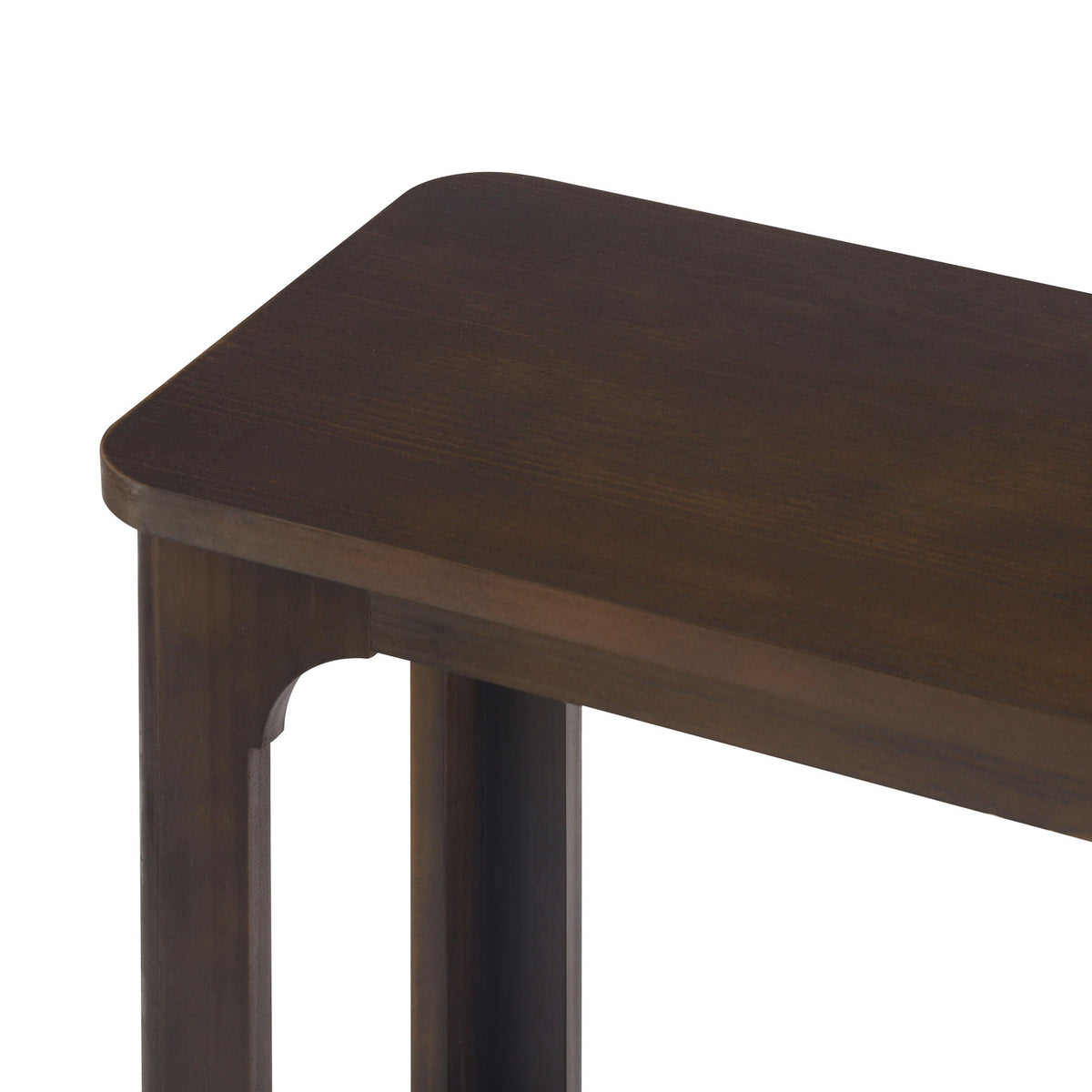 Espresso Console Table with Arched Cutouts