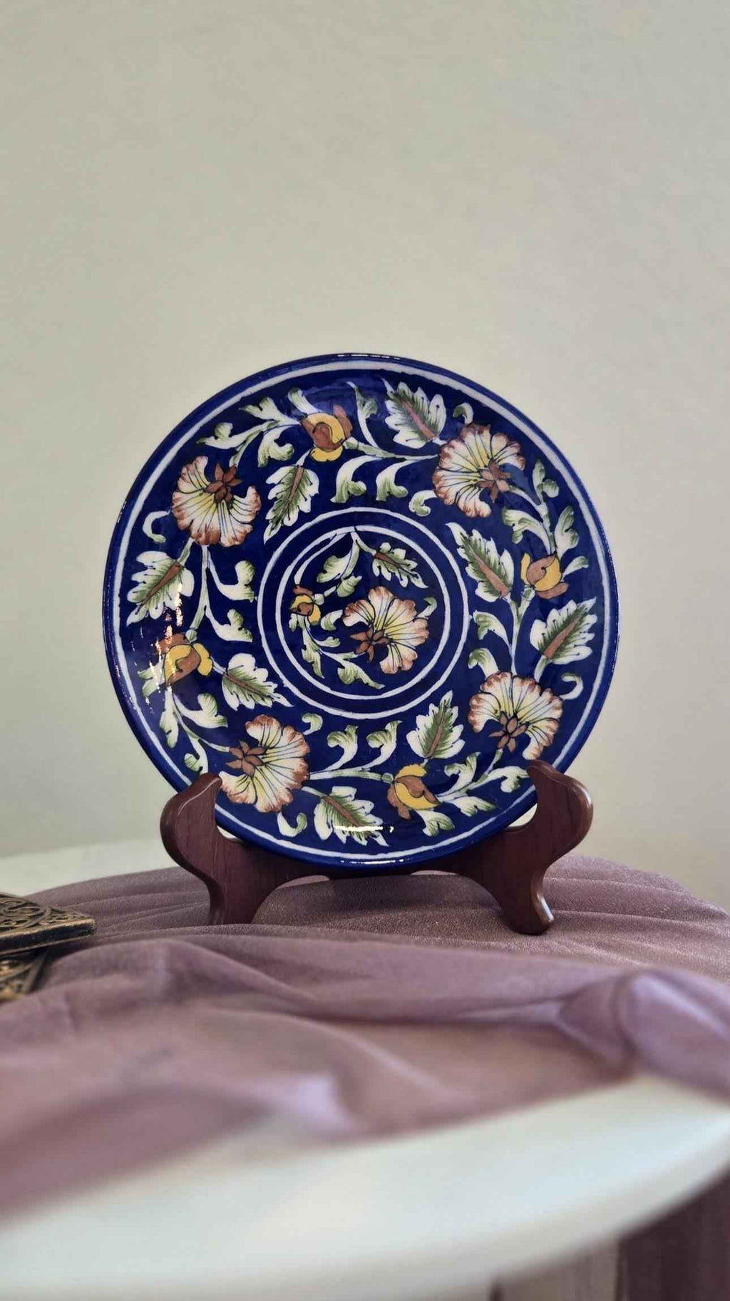 Ciel Wall Decor Plate — Handcrafted Blue Pottery
