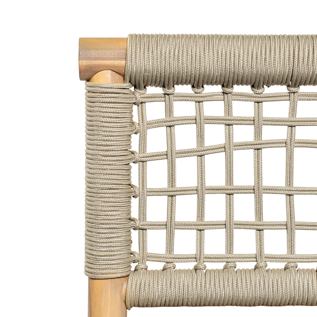 Acacia & Rope Outdoor Sofa — Taupe