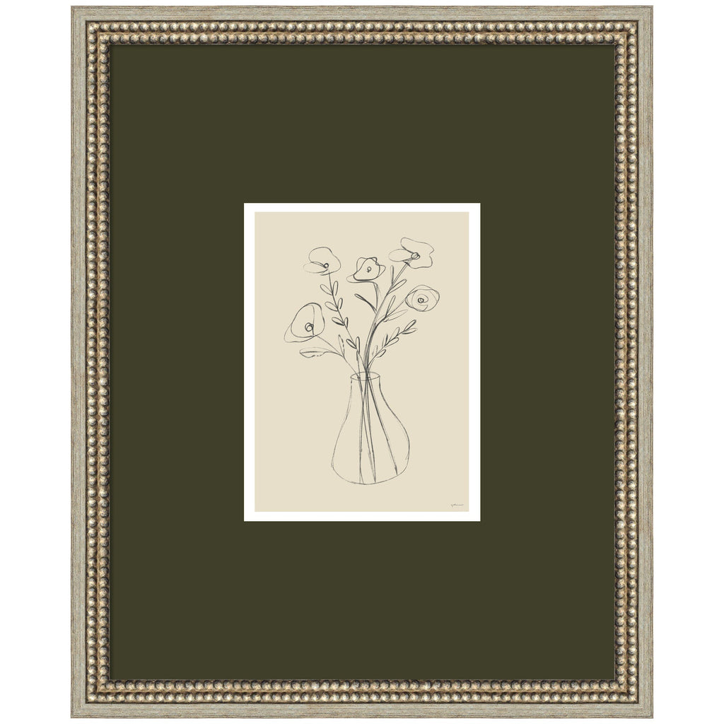 Floral Vase by Gabrielly Guedes Framed Wall Art Print