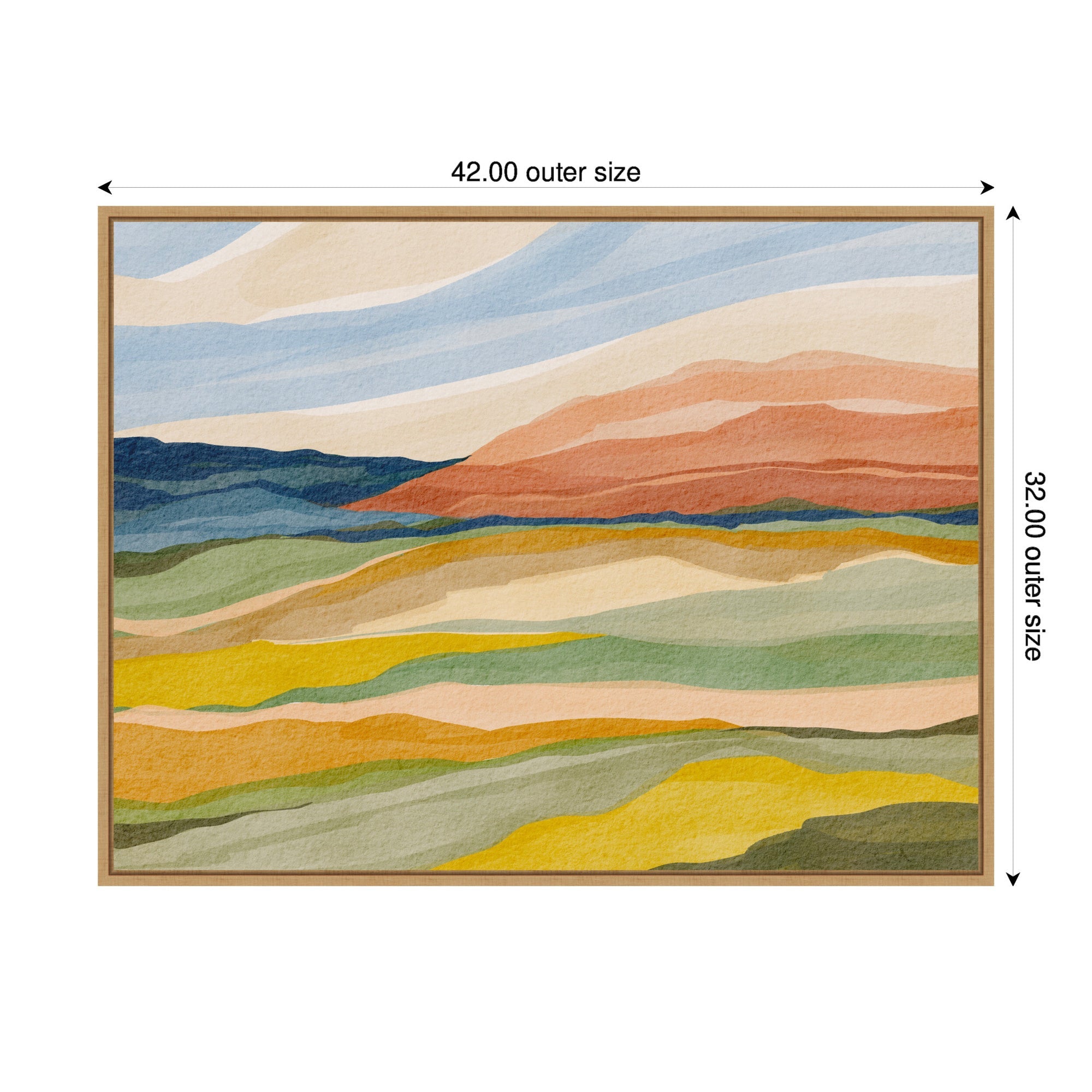Sylvie Vibrant Rhythm Framed Canvas by Nikita Jariwala