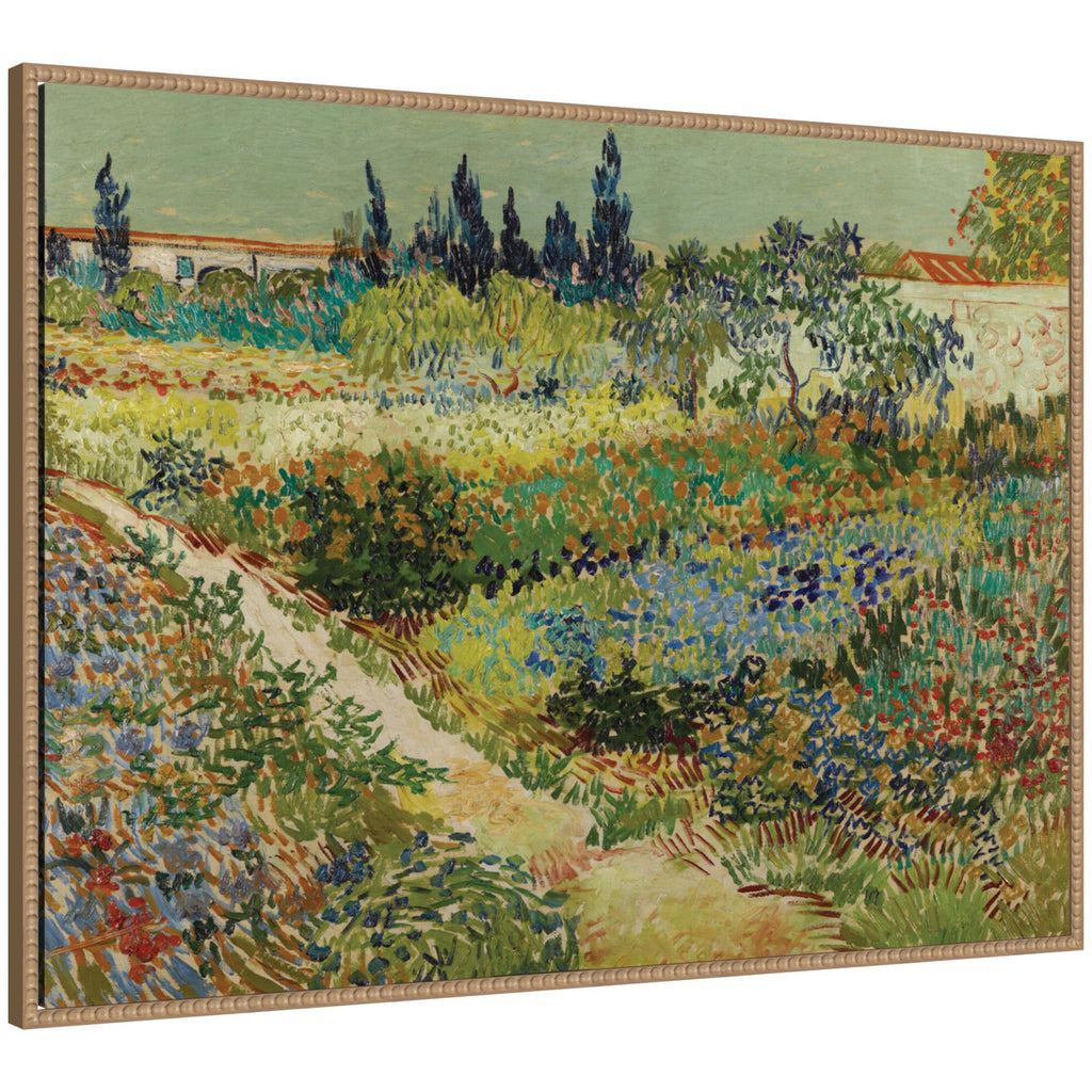 Garden at Arles by Vincent van Gogh by Nostalgia Prints Framed Canvas Wall Art Print