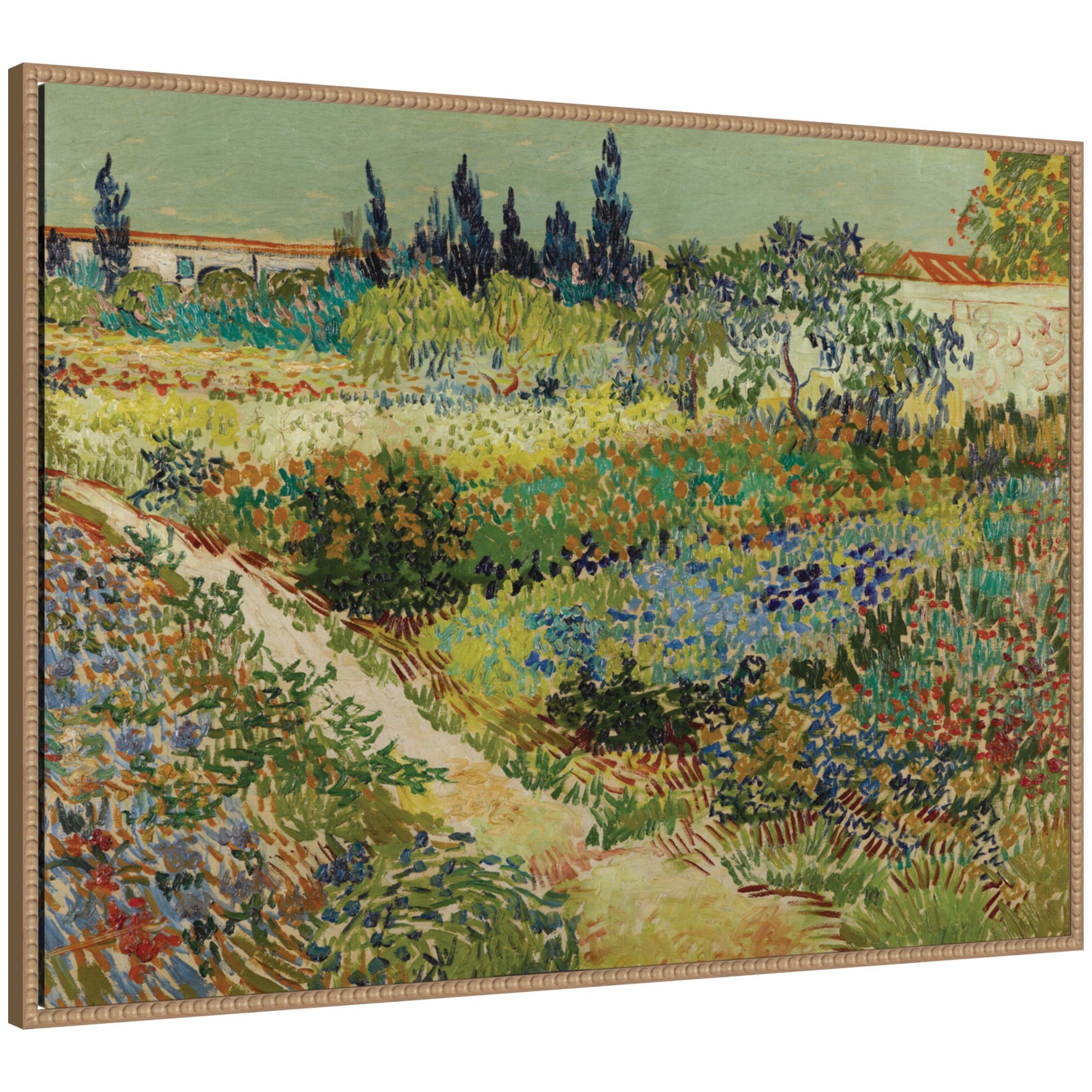 Garden at Arles by Vincent van Gogh by Nostalgia Prints Framed Canvas Wall Art Print