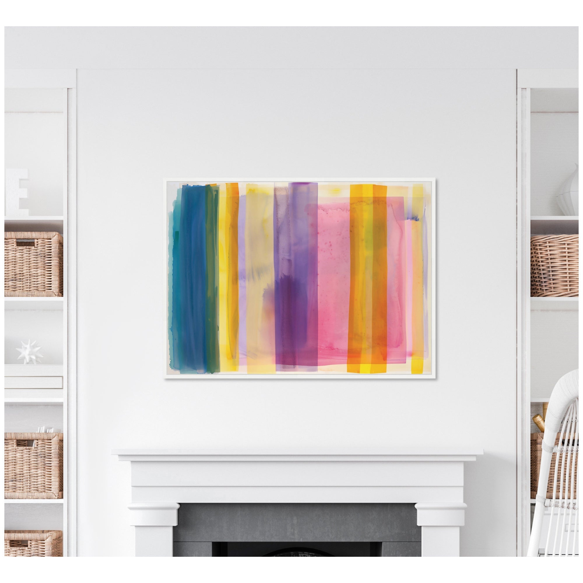 Sylvie Vibrant Lines II Framed Canvas by Amy Lighthall