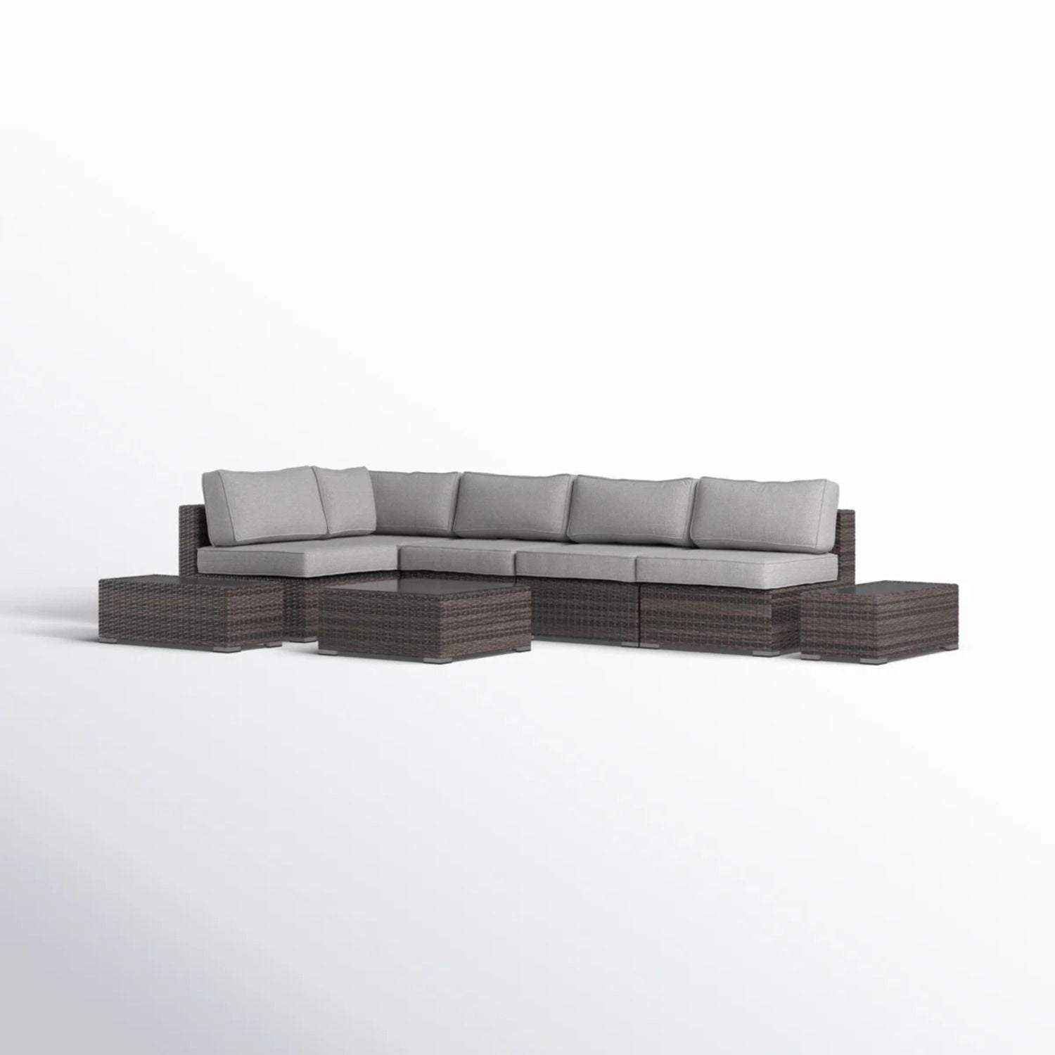 All-Weather Wicker Sectional Seating Group with Cushions