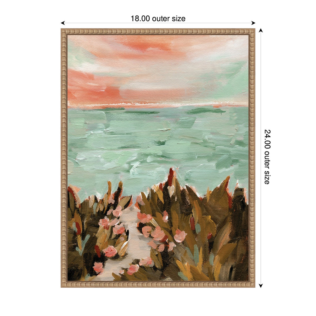 Sylvie Landscape 02 Beach Framed Canvas by Annie Quigley