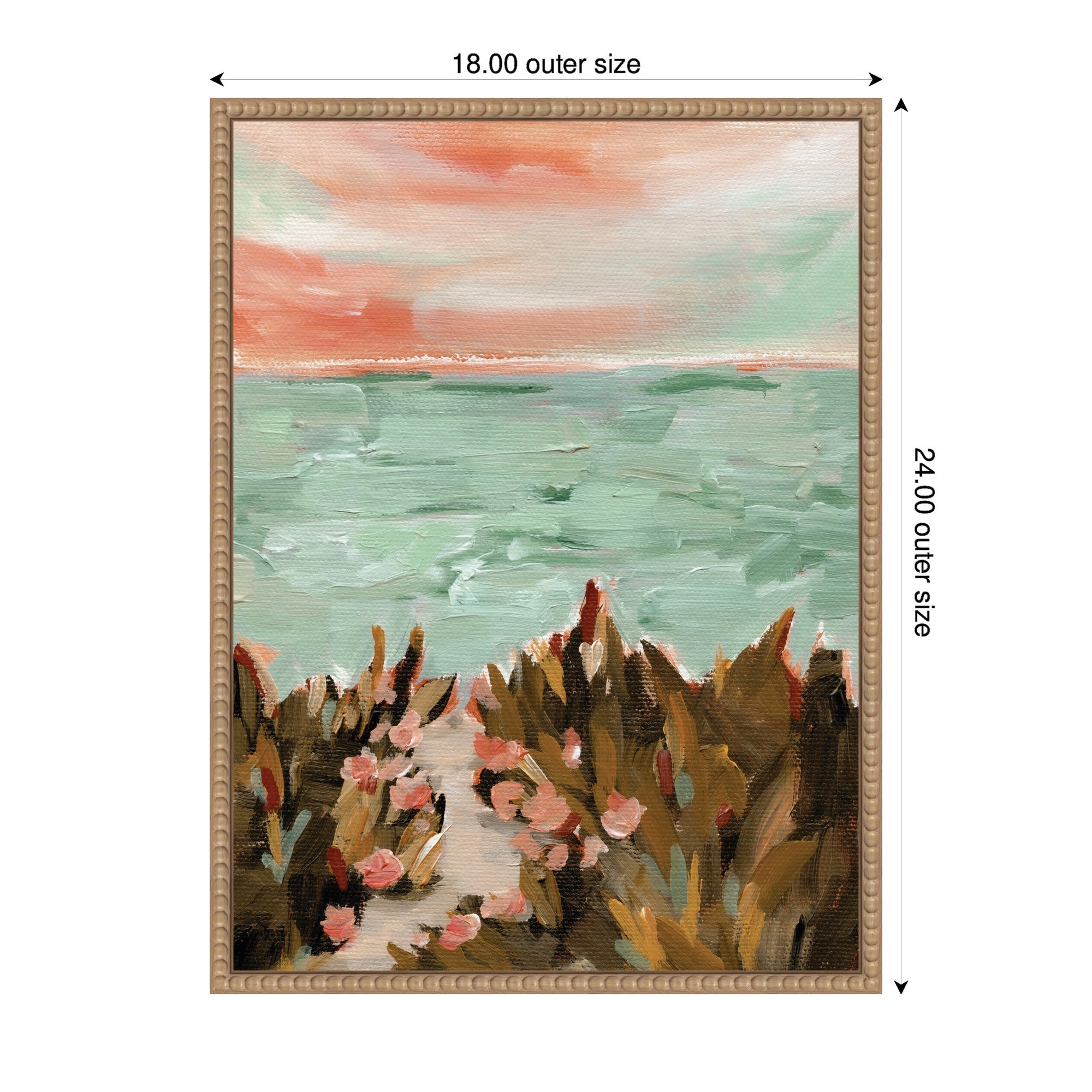 Sylvie Landscape 02 Beach Framed Canvas by Annie Quigley