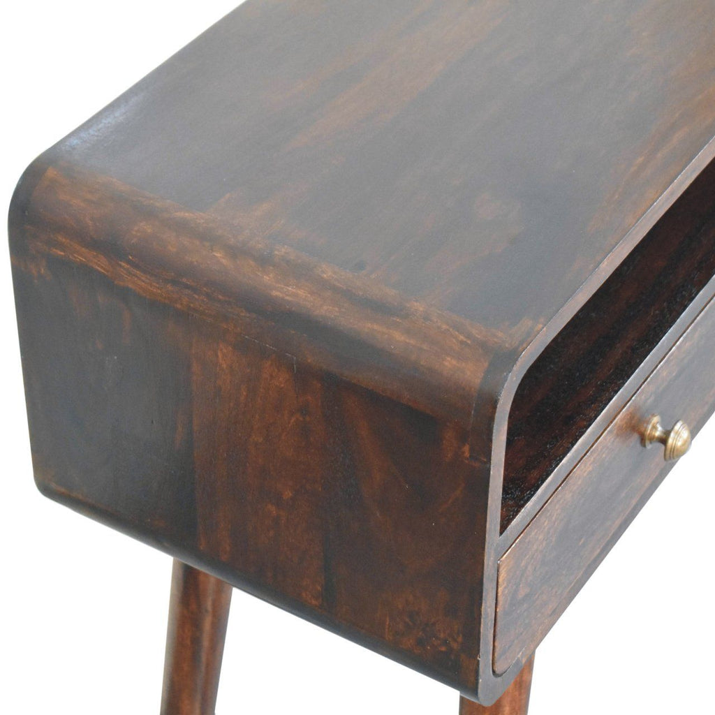 Curved Mango Wood Console Table