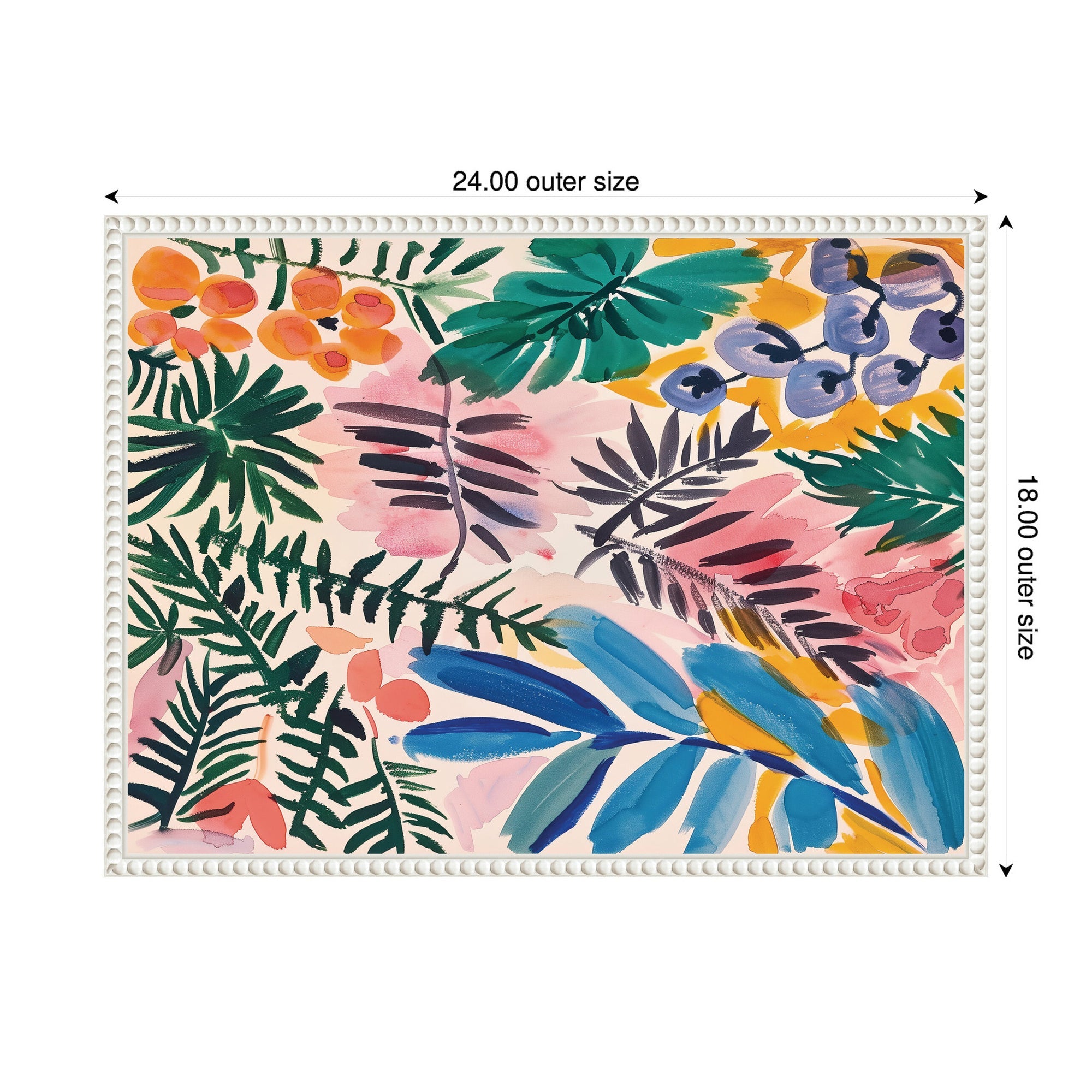 Sylvie Jungle Botanical Framed Canvas by Amy Lighthall