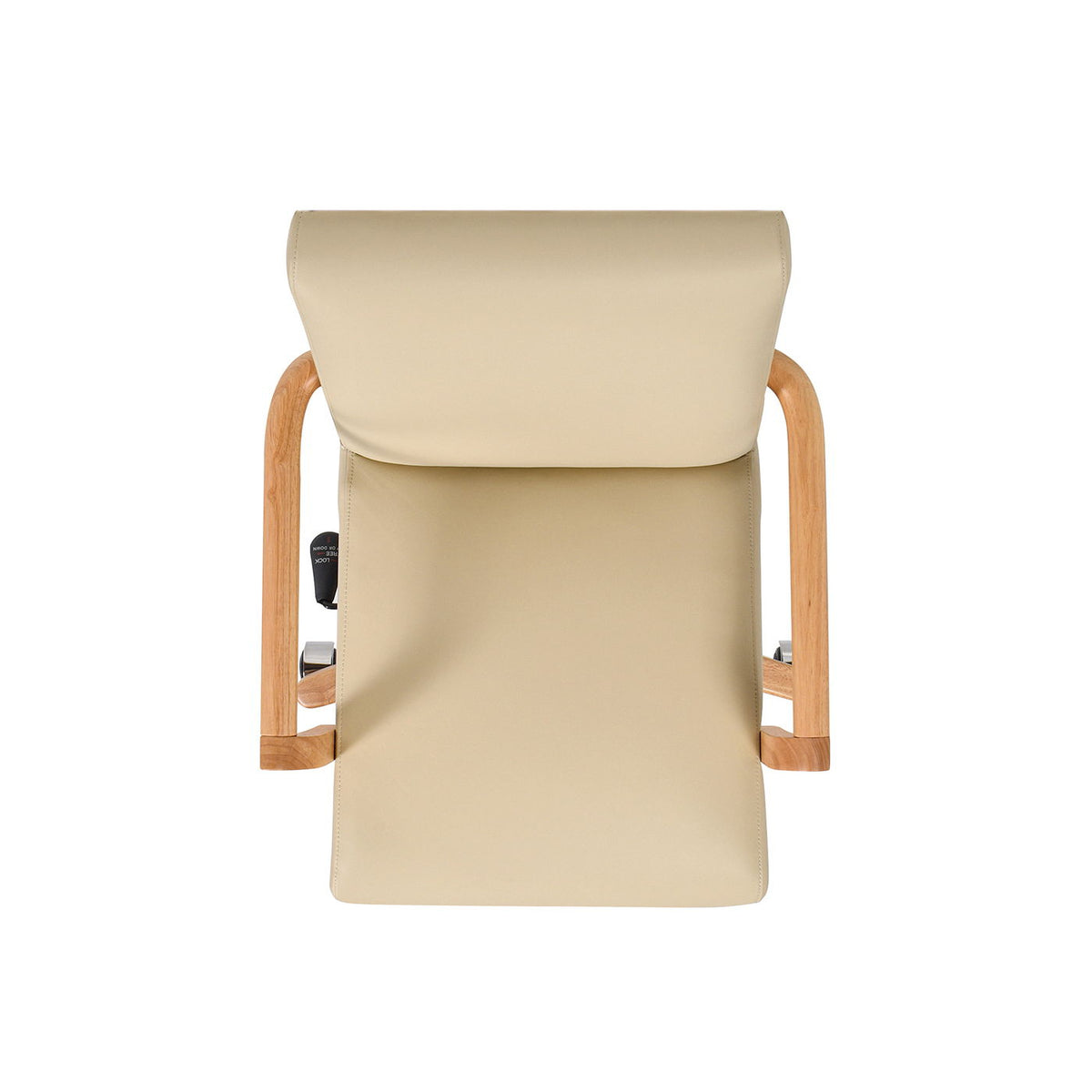 Dumont Top-Grain Leather Executive Office Chair — Cream & Natural