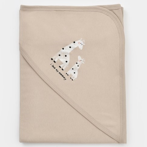 Organic Cotton Giraffe Baby Blanket
