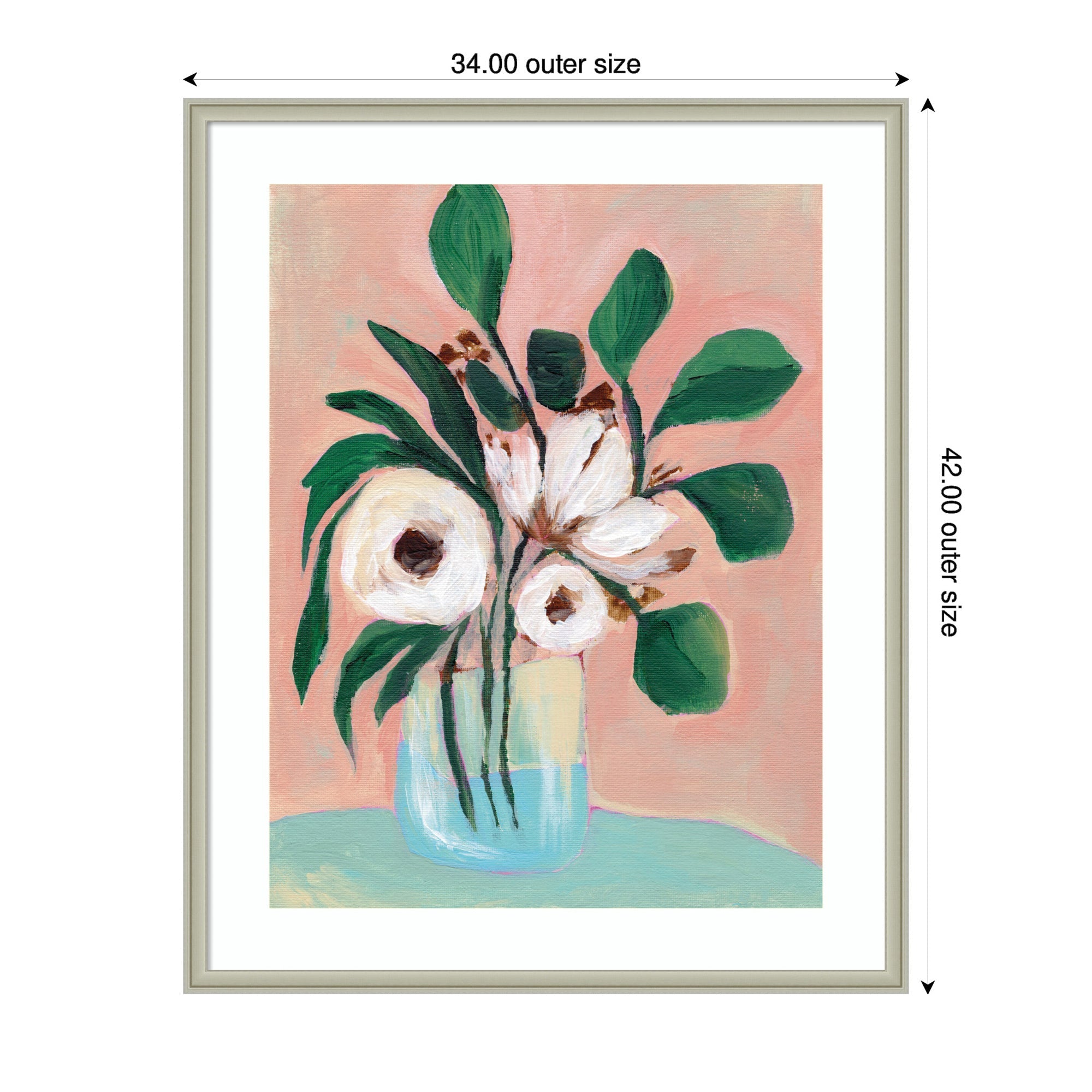 Framed Art Blush in Bloom by Nikita Jariwala