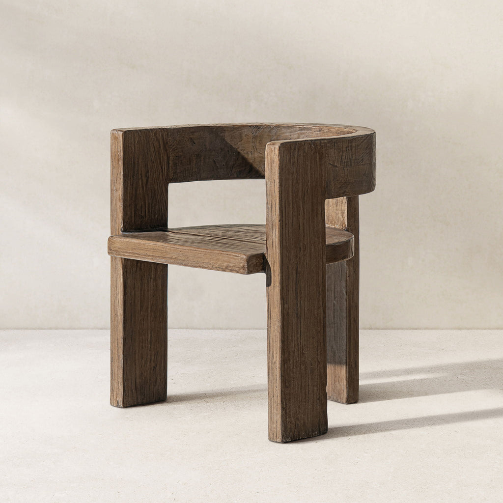 Soren Reclaimed Elm Curved Dining Chair