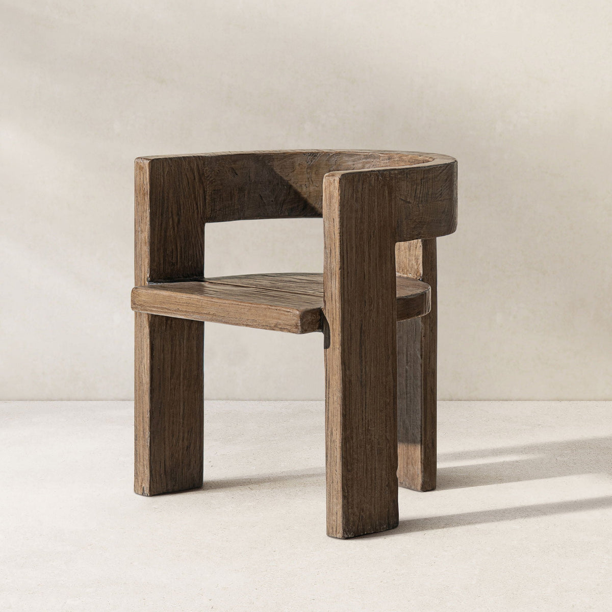 Soren Reclaimed Elm Curved Dining Chair